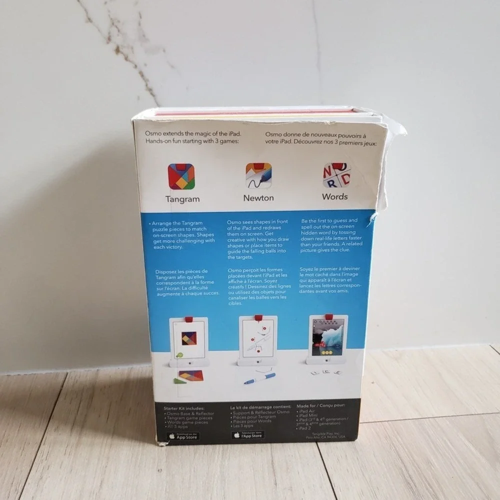 Osmo Genius Kit iPad Bundle Base Words Numbers Tangram STEM Game Set